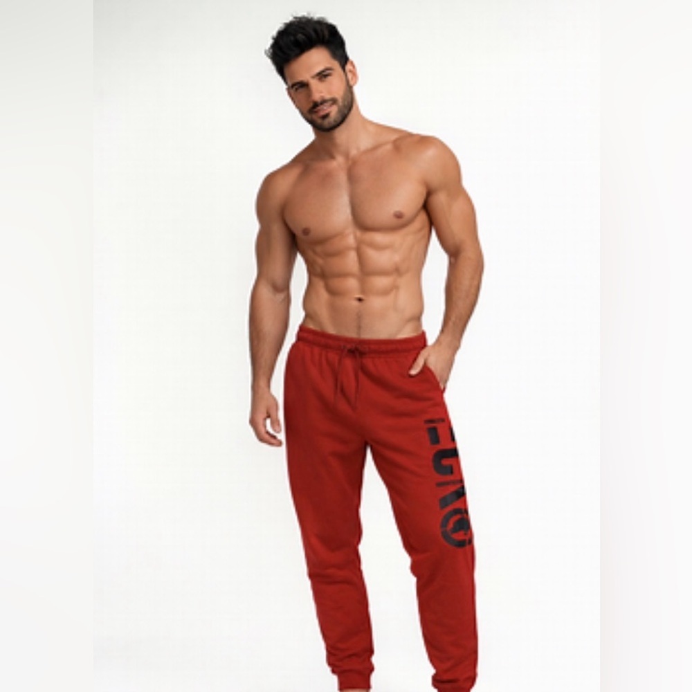 Ecko Unlimited Red Joggers with Black Graphic